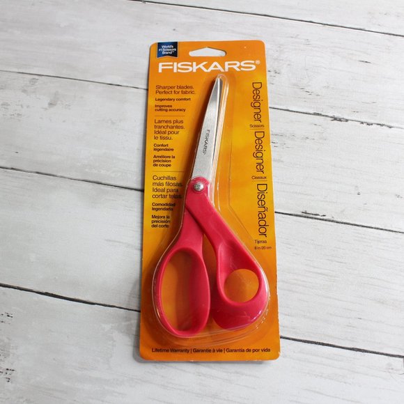 Fiskars Designer Fabric Scissors Pink 8" - Picture 1 of 3